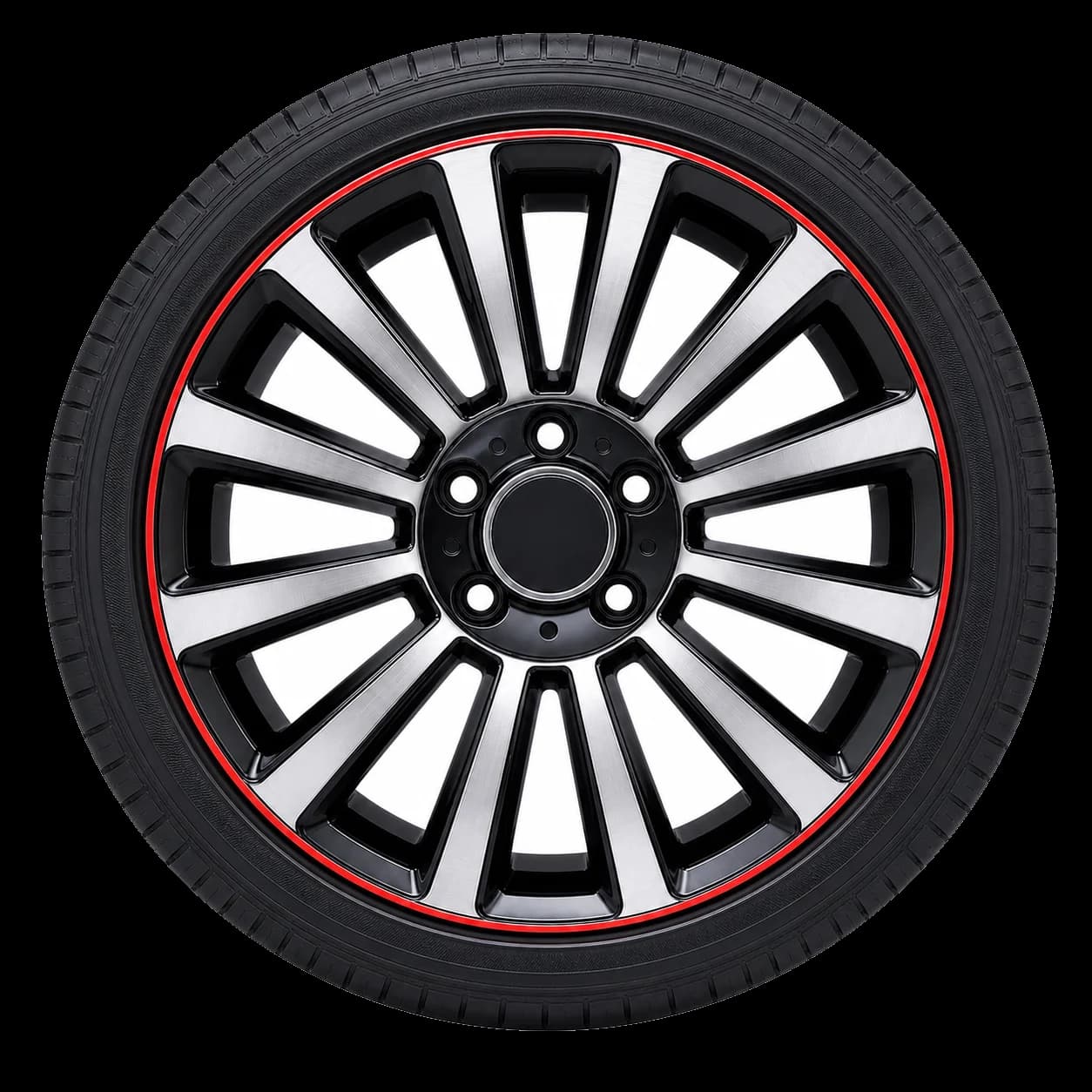 Mercedes AMG-style OEM alloy wheel floating in air